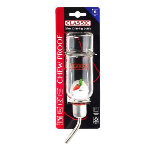 Pet Dog Cat Luxury Glass Drinking Bottle 175ml | Classic