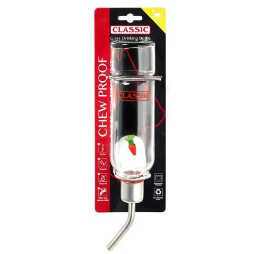 Pet Dog Cat Luxury Glass Drinking Bottle 350ml | Classic