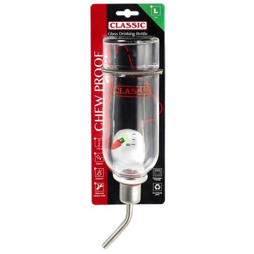 Pet Dog Cat Luxury Glass Drinking Bottle 750ml | Classic