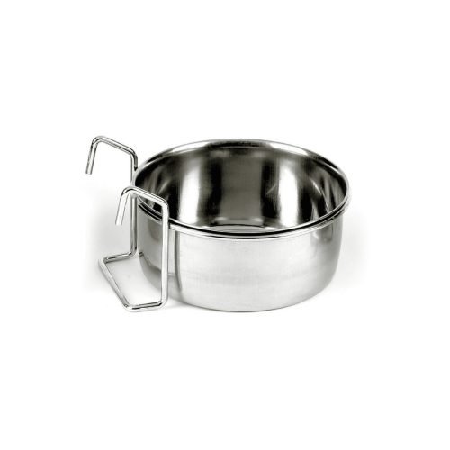 Pet Dog Puppy Bird Hook-on Bowl Stainless Steel Coop Cup 600ml | Classic