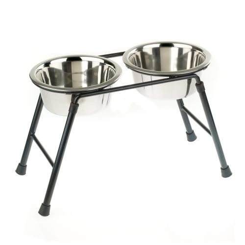 Dog Feeder Double Bowl High Stand 370mm/2500ml | Classic
