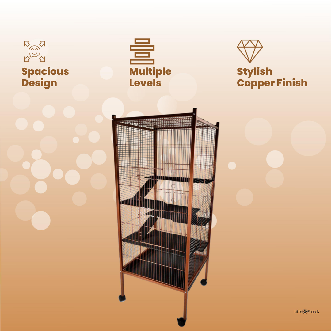 Rat Chinchilla & Ferret Cage 150cm – Copper Tall Metal | Little Friends - Image 3