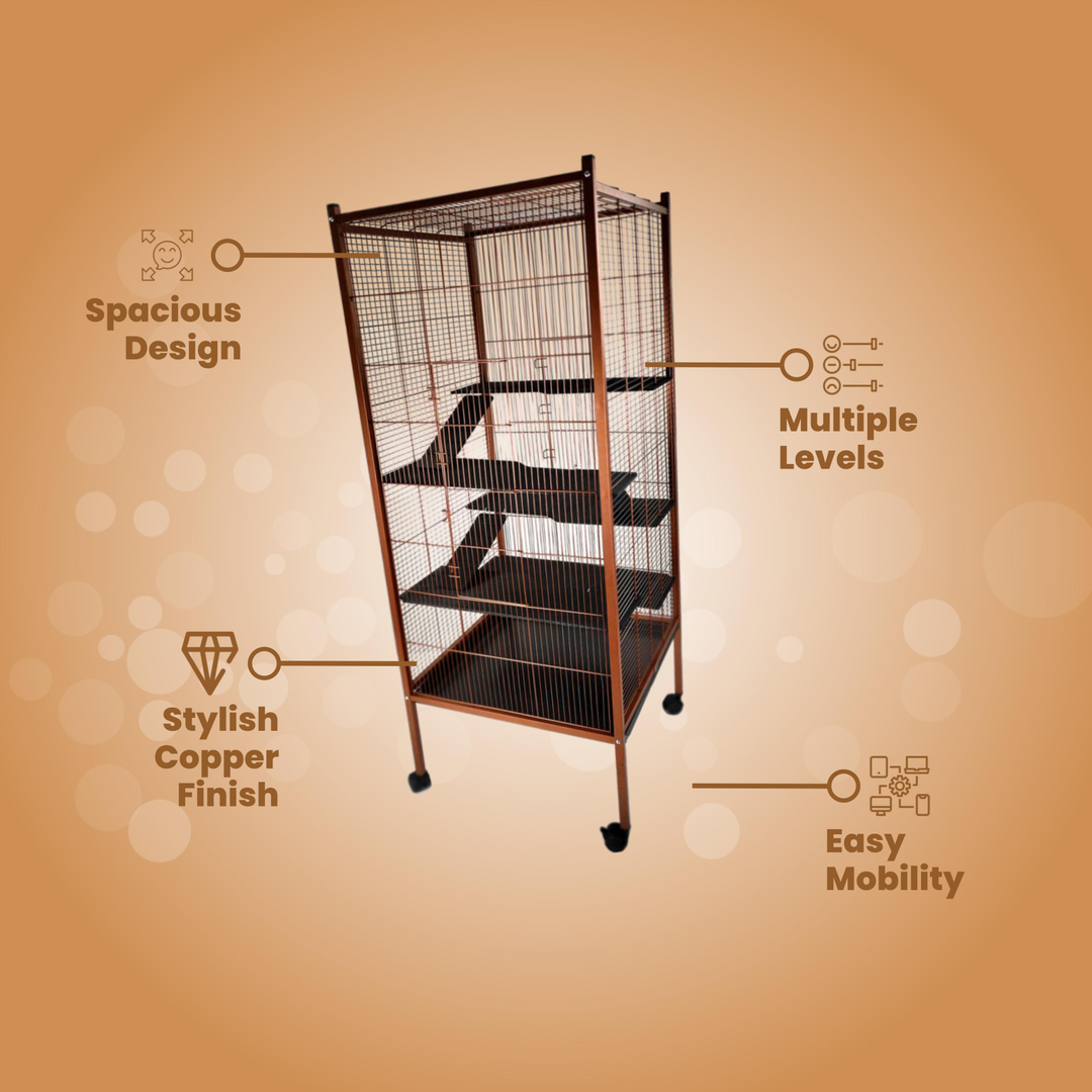 Rat Chinchilla & Ferret Cage 150cm – Copper Tall Metal | Little Friends - Image 4