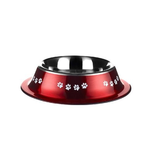 Classic Pet Products Posh Paws Non Tip Bowl, 500 ml, Red