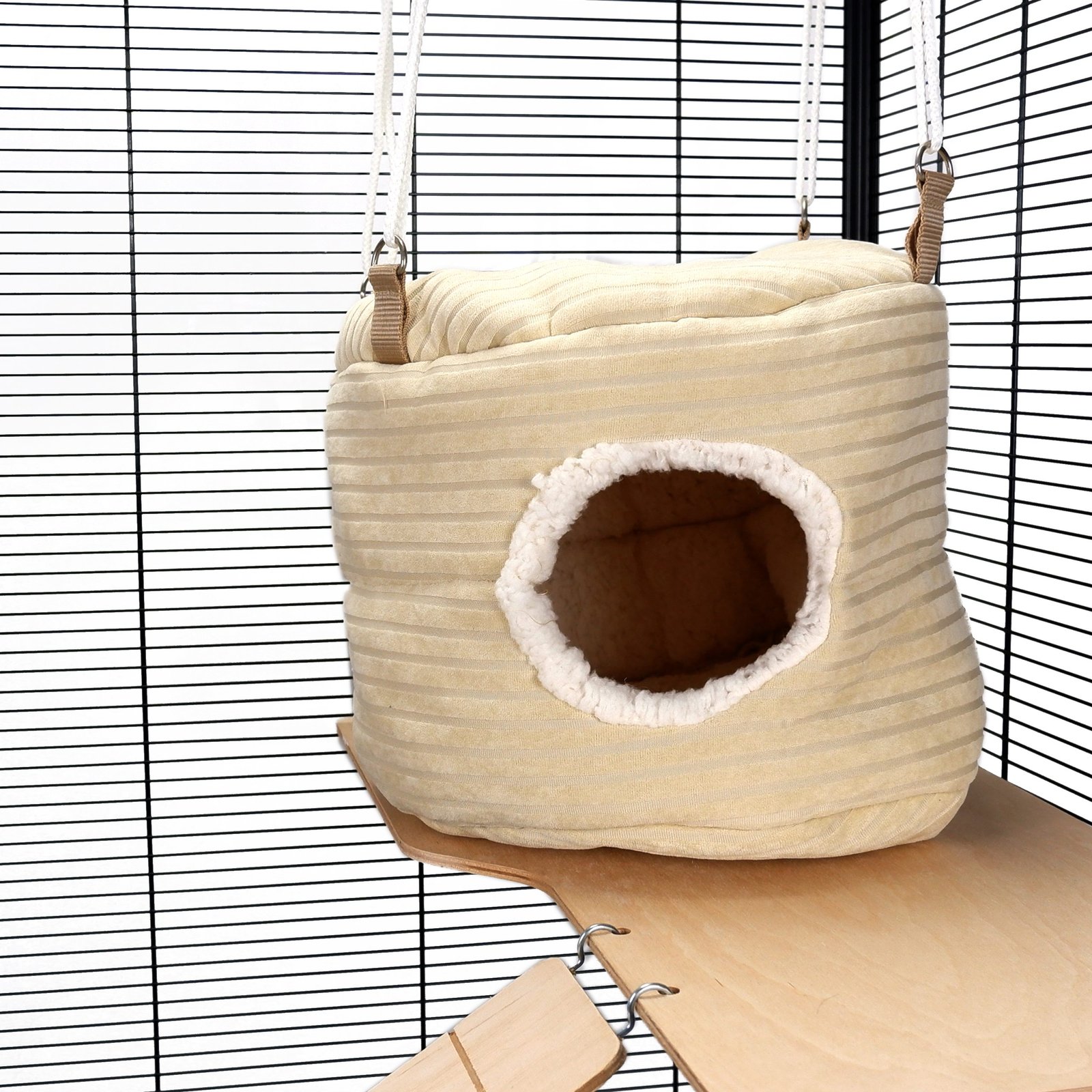 thumbnail image 2 of Little Friends HUGE Rodent-Hive Hammock - 30x30x25cm Soft Cave Bed For Rats, Ferrets, Chinchillas (Rainbow Waves) 2 of 14
