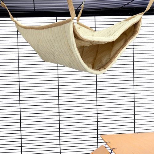 Pet Rat Ferret Chinchilla Giant Double Bunkbed Hammock - Luxury Cream | Little Friends