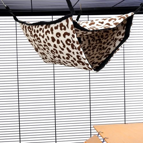 Pet Rat Ferret Chinchilla Giant Double Bunkbed Hammock - Cheetah Print | Little Friends