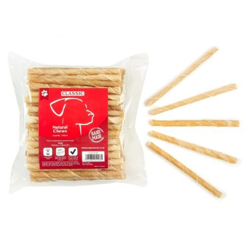 Dog Twists Treat Chew Pack of 100 - 125mm x 7-8mm | Classic