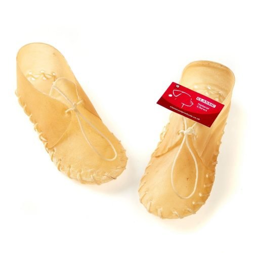Dog Natural Laced Shoes Treat Chew Pack of 10 - 200mm | Classic