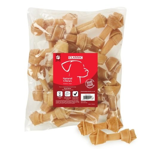Dog Knot Bones Treat Chew Pack of 20 - 100-120mm | Classic