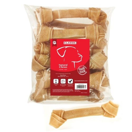 Dog Chew Knot Bones 200-220mm - Pack of 10 | Classic