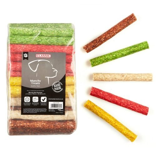 Dog Munchy Rolls Assorted Treat Chew Pack of 50 - 150mm | Classic