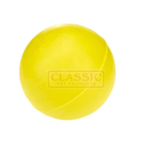 Dog Toy Solid Rubber Ball Large - Yellow | CLASSIC