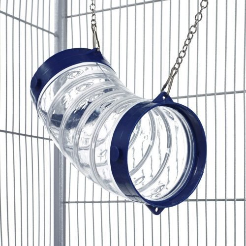 Pet Ferret Clear Curved Play Tube with Chains - Blue End | Little Friends