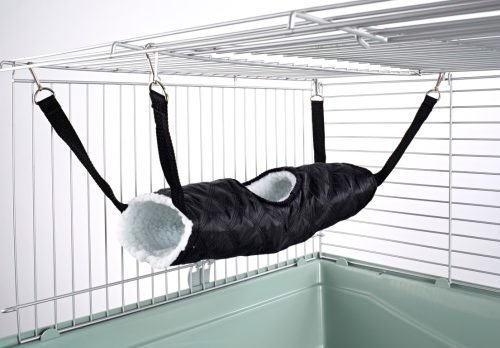 Pet Rat Ferret Tunnel Tube Toy - Quilted Black | Little Friends