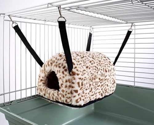 Pet Rat Chinchilla Cuddle Up Igloo - Cheetah Print | Little Friends