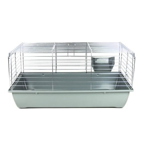 Rabbit & Guinea Pig Cage 80cm - Grey Premium with Hayrack | Little Friends