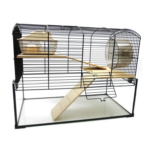 Gerbil & Hamster Glass Cage Mayfair 51.5x28x40cm | Little Friends