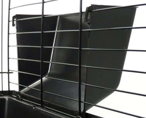 Pet Rabbit Guinea Pig Chinchilla Hay Rack Plastic Adjustable - Black | Little Friends