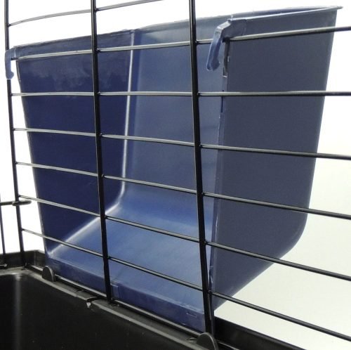 Pet Rabbit Guinea Pig Chinchilla Hay Rack Plastic Adjustable - Blue | Little Friends