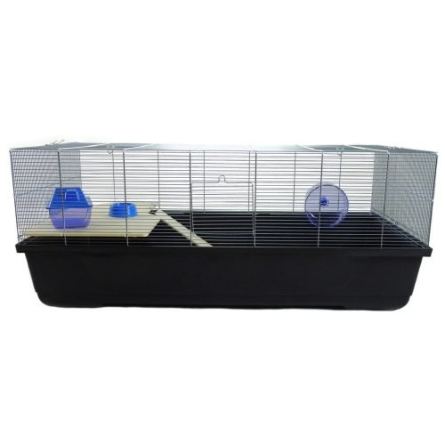 Hamster & Rat Cage 100cm – Ritz Spacious Black with Shelf | Little Friends