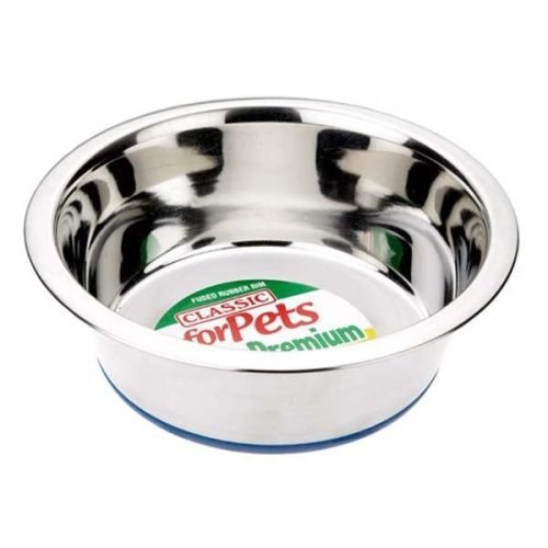 Pet Dog Cat Bowl Dish Non-Slip Stainless Steel Food Water 4000ml | Classic