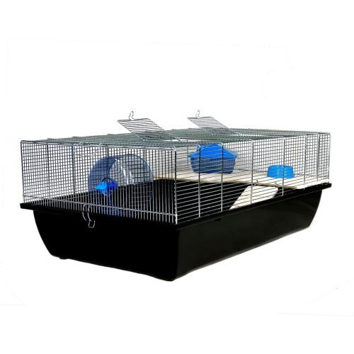 Hamster & Rat Cage Carlton 78x48x29cm with Shelf - Black | Little Friends