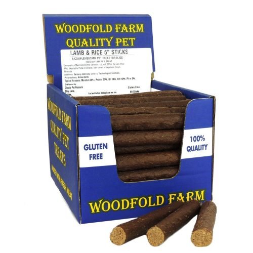 Dog Treat Sticks Lamb & Rice 5" (12.5cm) - Box of 80 | Woodfold Farm