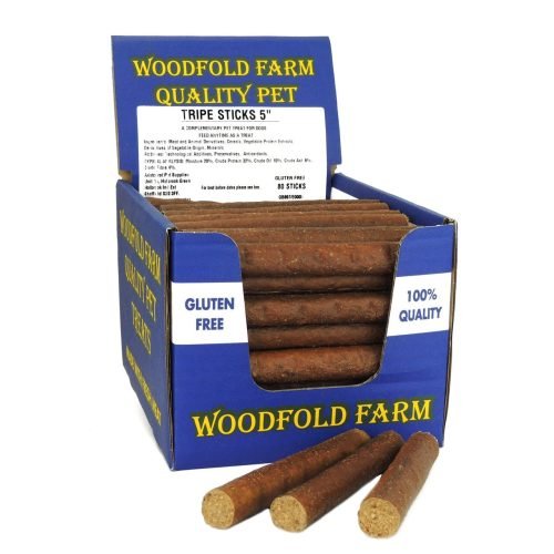 Dog Treat Sticks Tripe 5" (12.5cm) - Box of 80 | Woodfold Farm