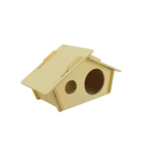 Pet Hamster Gerbil Rodent Wooden Hideaway House - Eco | Little Friends