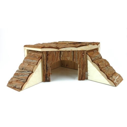 Pet Animal Flat Roof House with Ladder (47x35x35cm) | Classic