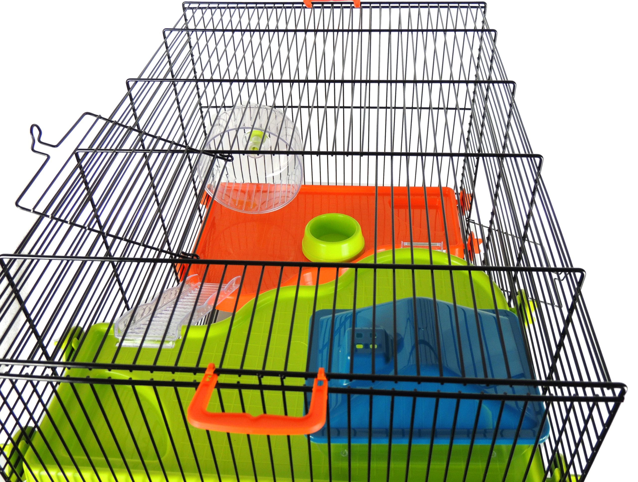 Little Friends Chatsworth 3-Levels 80cm Small Animal Rat Cage, Grey/White