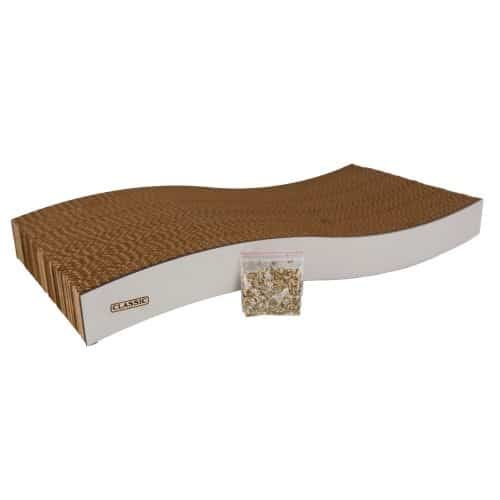 Cat Scratcher Wavy with Catnip (44x21x5.5cm) | Classic