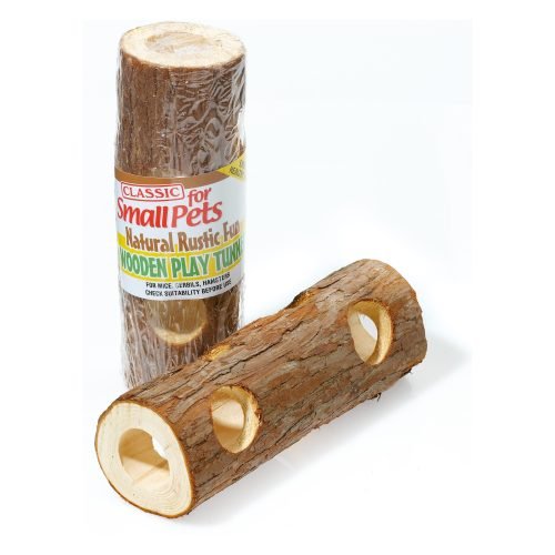 Mice Gerbill Hamster Wooden Tunnel Rustic Play - 20cm | Classic