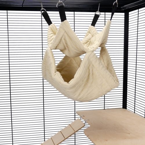 Pet Rat Ferret Chinchilla Double Layer Bunkbed - Luxury Cream | Little Friends