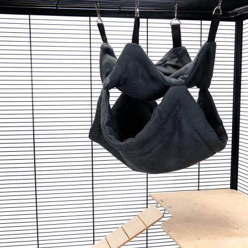 Pet Rat Ferret Chinchilla Double Layer Bunkbed - Grey Weave | Little Friends