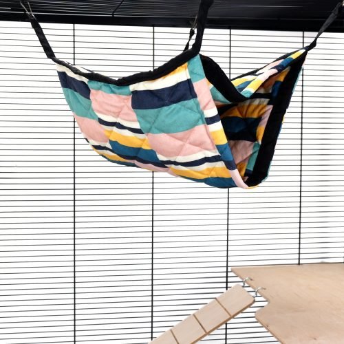 Pet Rat Ferret Chinchilla Giant Double Bunkbed Hammock - Abstract Check | Little Friends