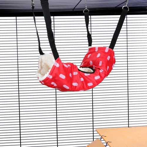 Pet Rat Ferret Chinchilla Tunnel Tube Rat Ferret Toy - Red Dots | Little Friends