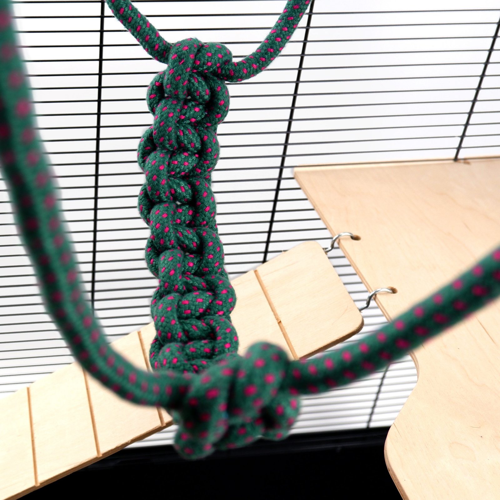 Rats Ferrets Sugar Gliders Rope Bridge Boredom Breaker Climbing Toy Green | Little Friends - Image 3
