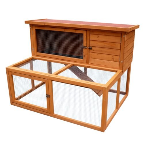 Tiered Hutch with Play Pen | Premium Rabbit Guinea Pig Outdoor Home