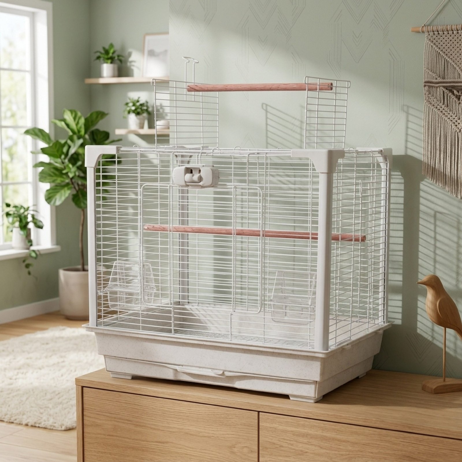 Veranda Compact Top-Opening Bird Cage for Budgies, Canaries & Finches | Little Friends - Image 4