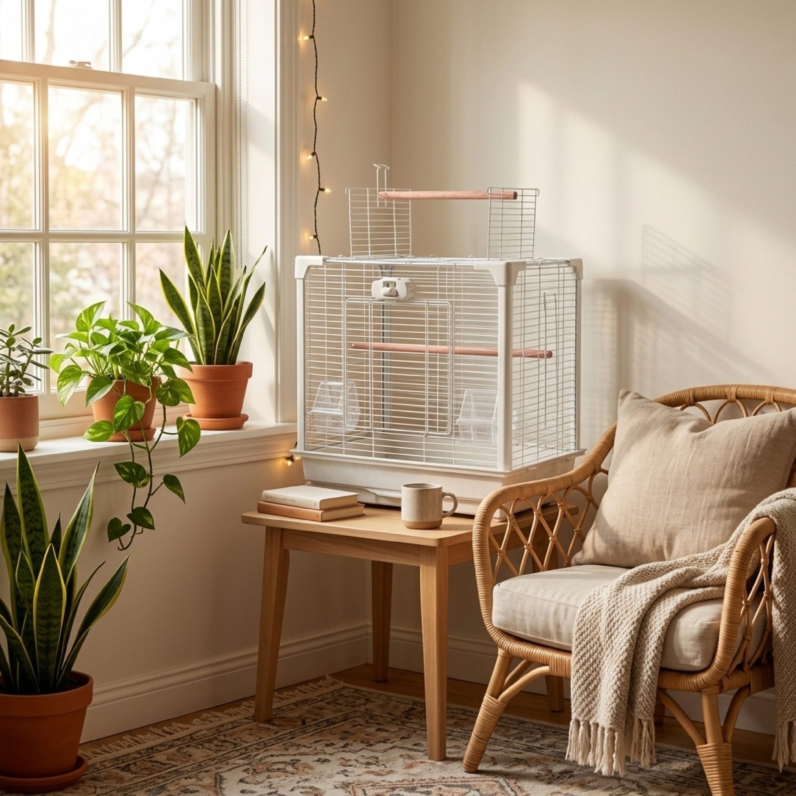 Veranda Compact Top-Opening Bird Cage for Budgies, Canaries & Finches | Little Friends - Image 5