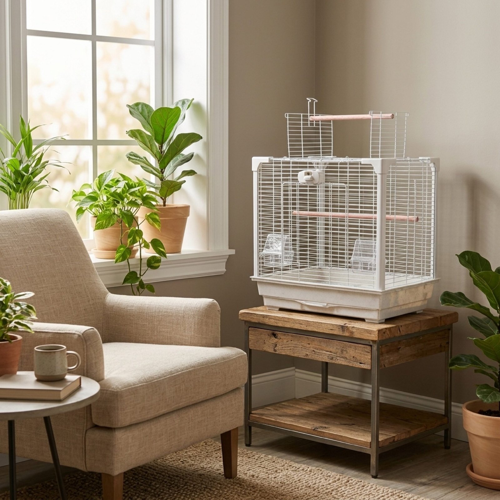 Veranda Compact Top-Opening Bird Cage for Budgies, Canaries & Finches | Little Friends - Image 6
