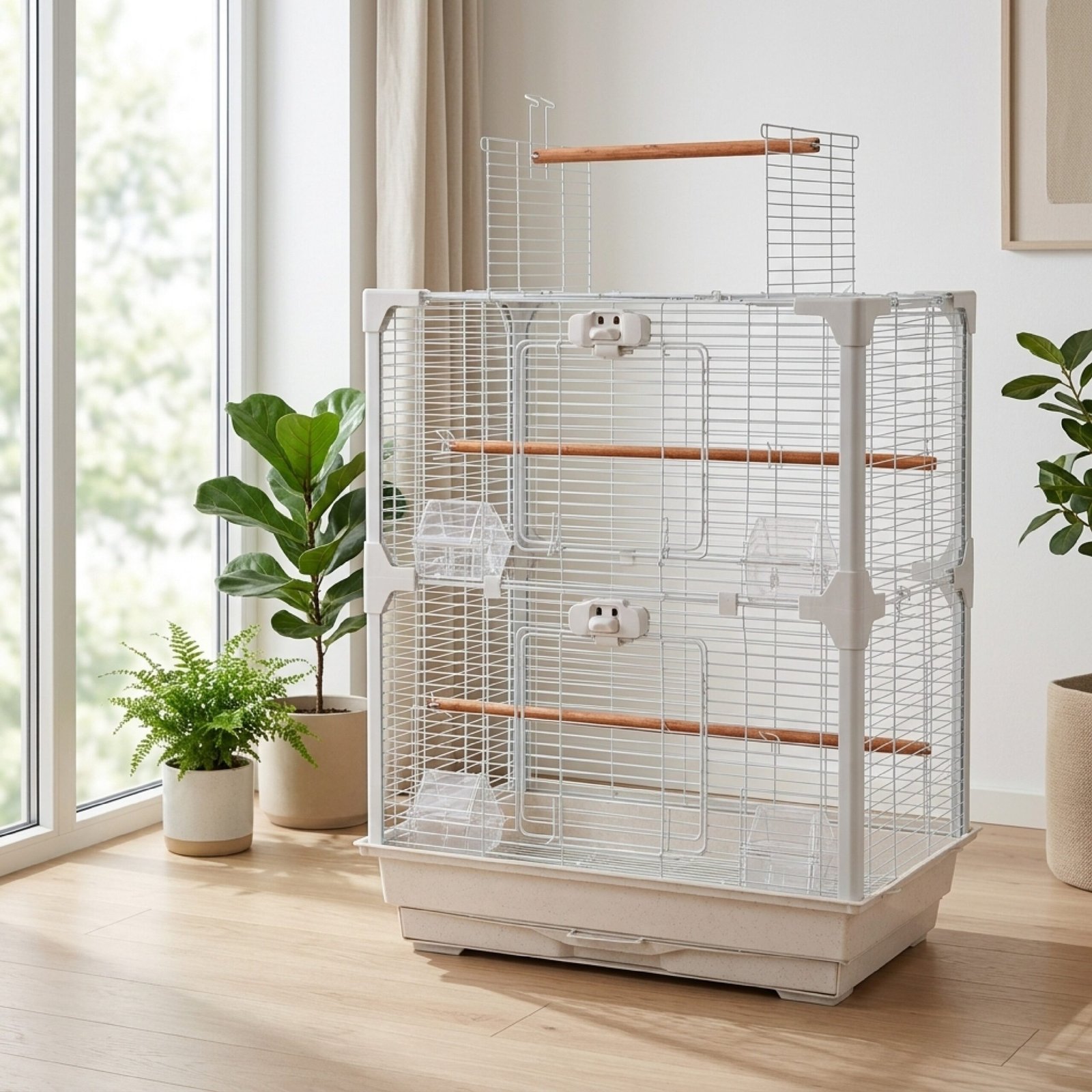 OpenSky Double-Door Top-Opening Bird Cage for Small Birds | Little Friends - Image 4