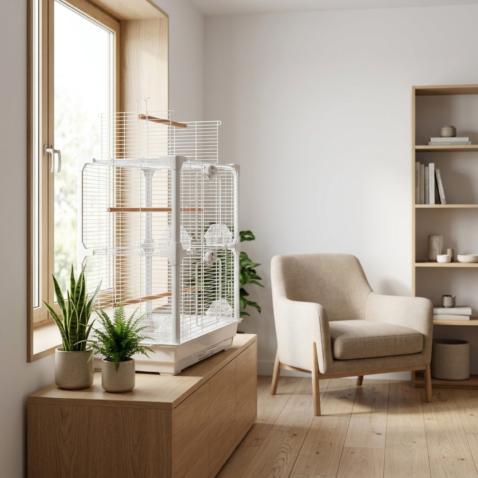 OpenSky Double-Door Top-Opening Bird Cage for Small Birds | Little Friends - Image 3