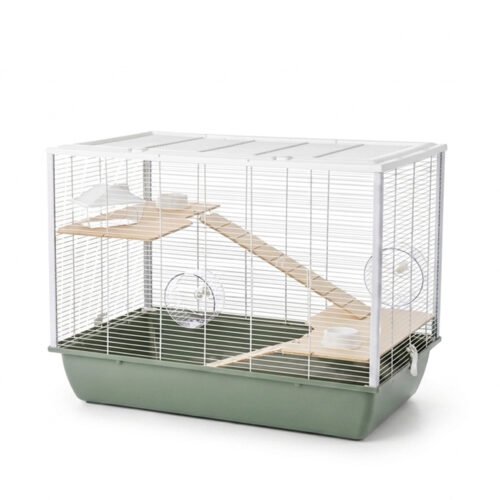 Hamster & Rat Cage Langham 78x48x58cm - Green/White, 2 Floors | Little Friends