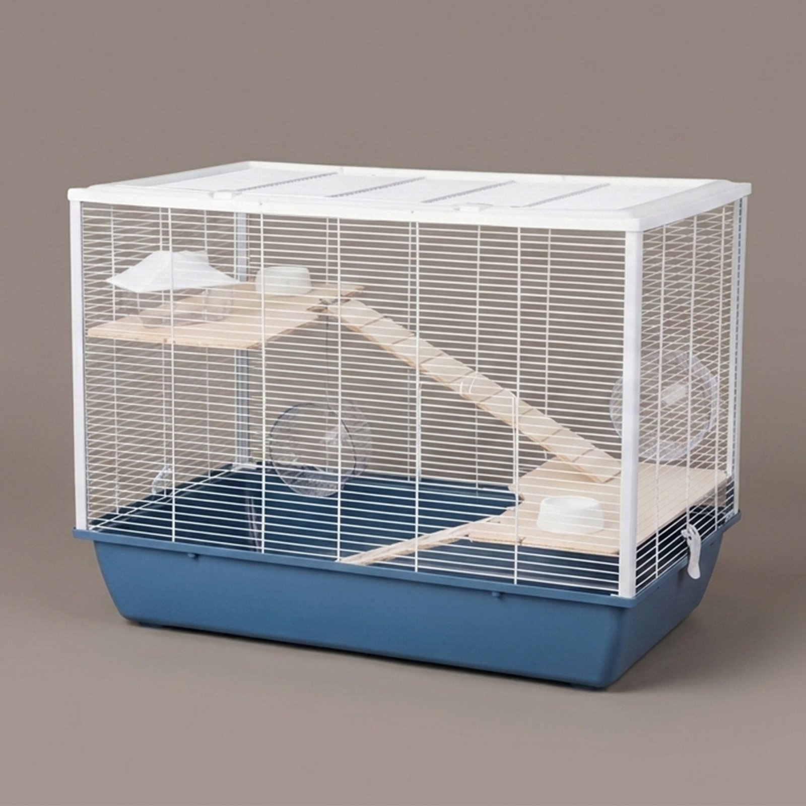 Hamster & Rat Cage Langham 78x48x58cm - Blue/White, 2 Floors | Little Friends - Image 3
