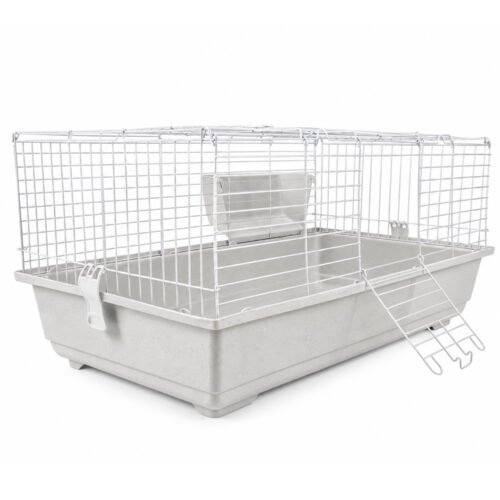 Rabbit & Guinea Pig Cage 120cm - White with Hayrack | Little Friends