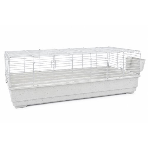 Rabbit & Guinea Pig Cage 140cm White - Large Indoor Hutch with Hayrack | Little Friends