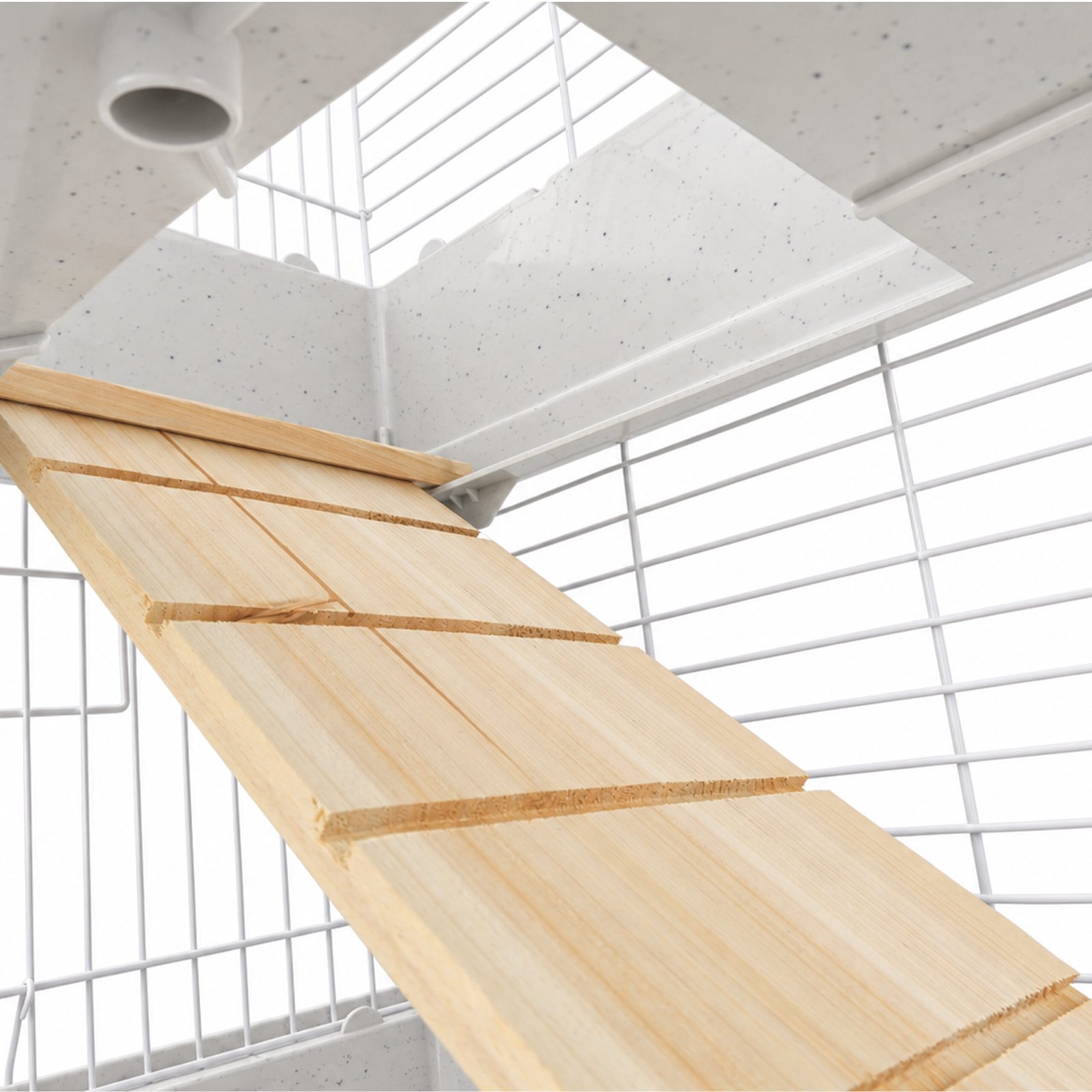Rabbit & Guinea Pig Cage 120cm - Indoor Double-Tier, White | Little Friends - Image 3